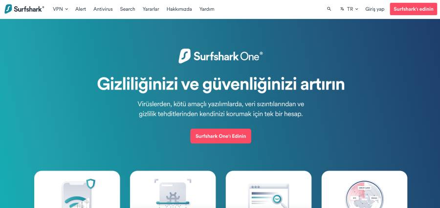 surfshark one vpn turkce