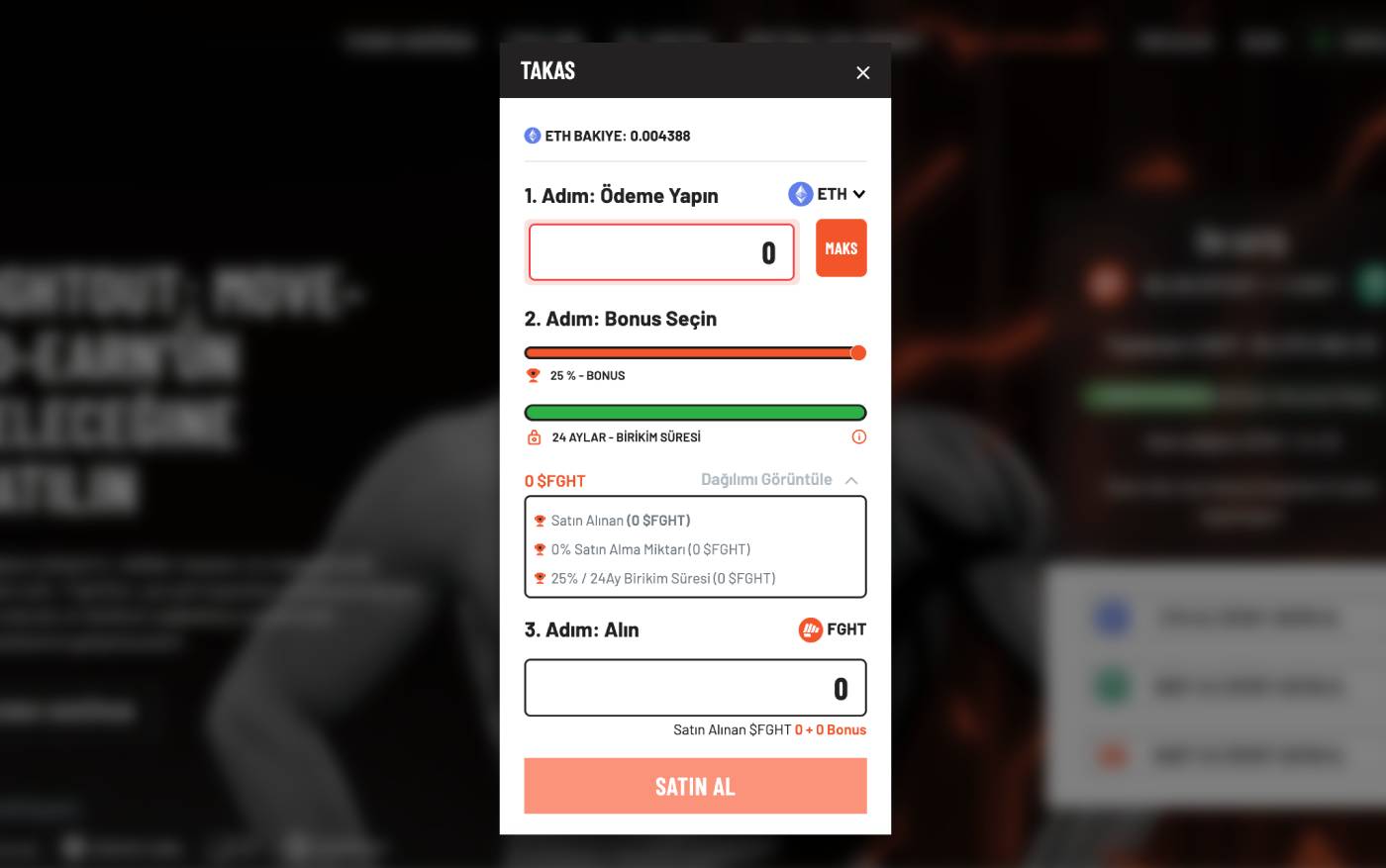 eth ile FightOut Nasıl Satın Alınır satin alma