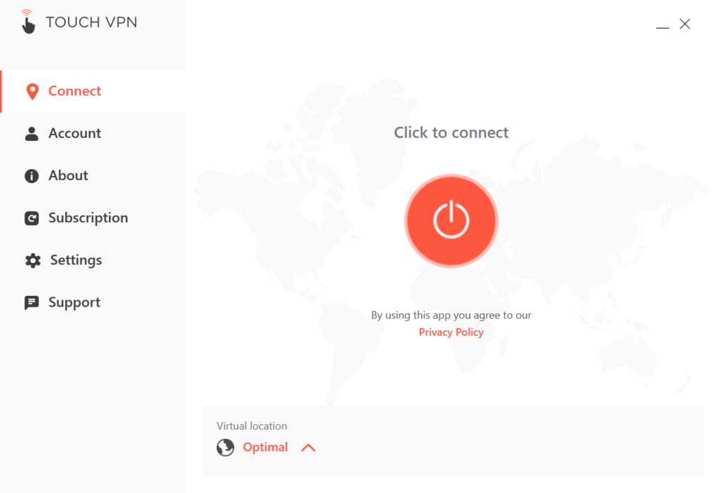 Touch VPN Ana Menü