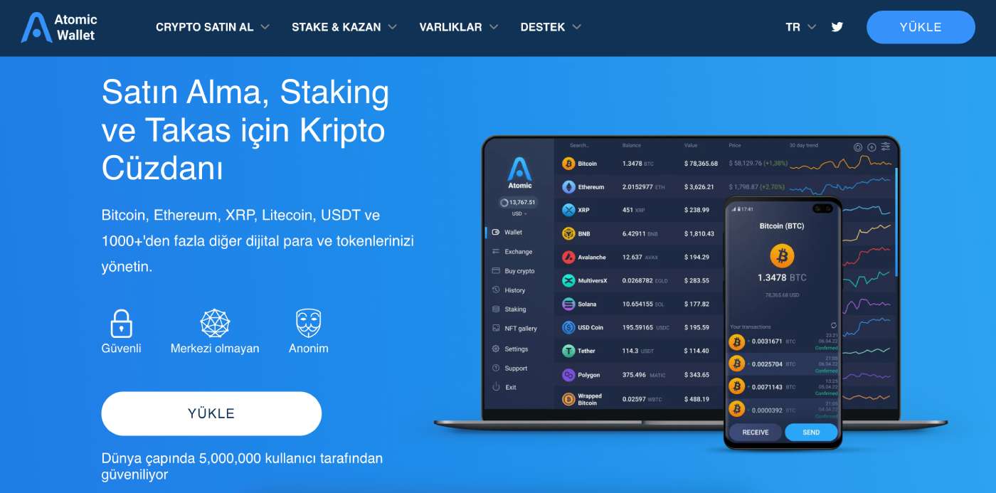 Atomic Wallet - En İyi Solana Cüzdanları