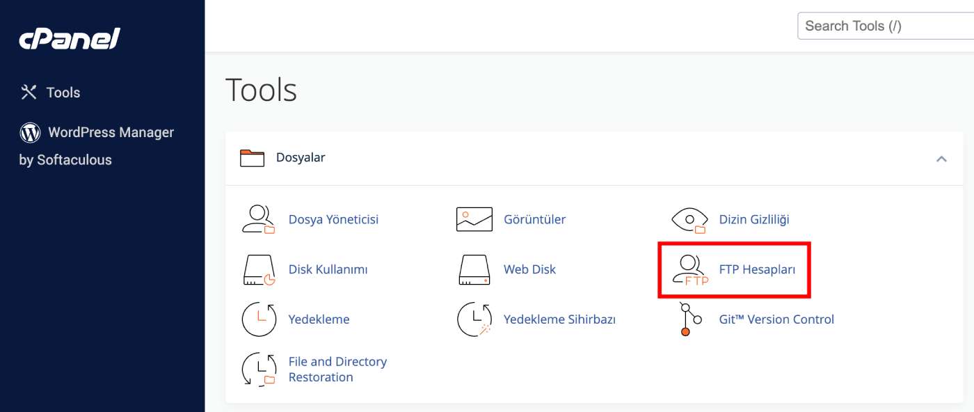 cPanel WordPress fpt kurulumu