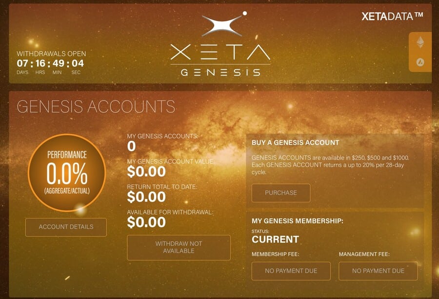 XETA Genesis Hesapları
