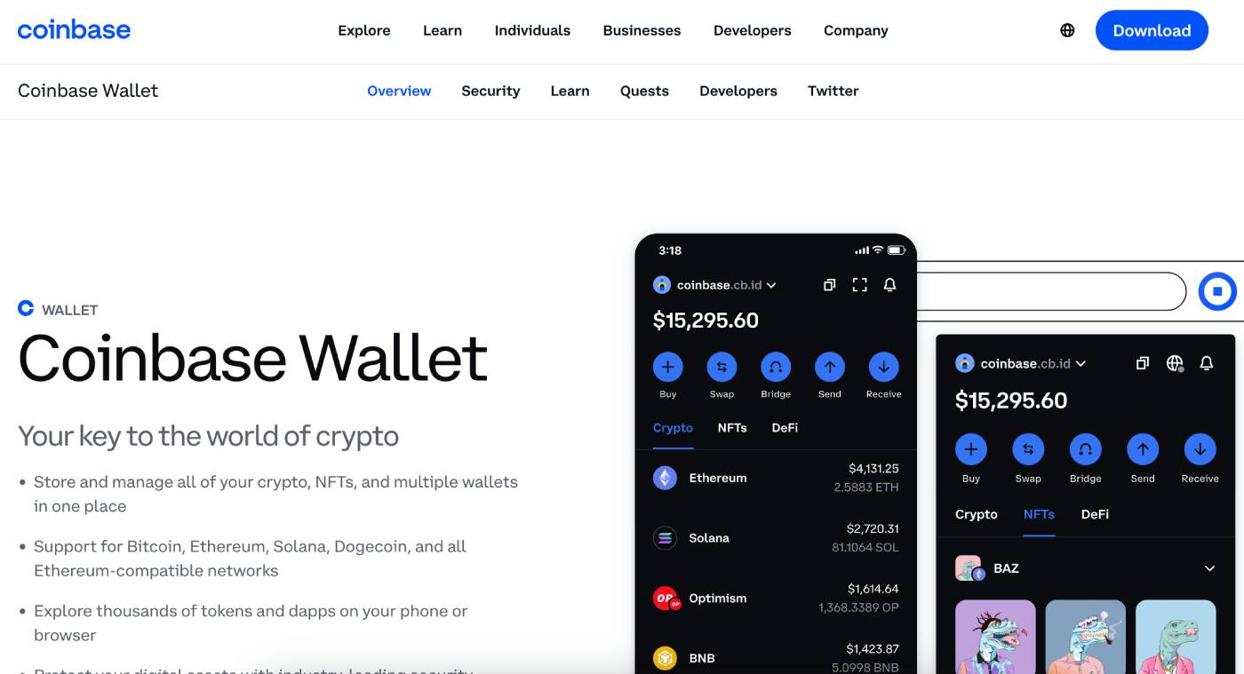 Coinbase Wallet - En İyi Cardano Cüzdanları