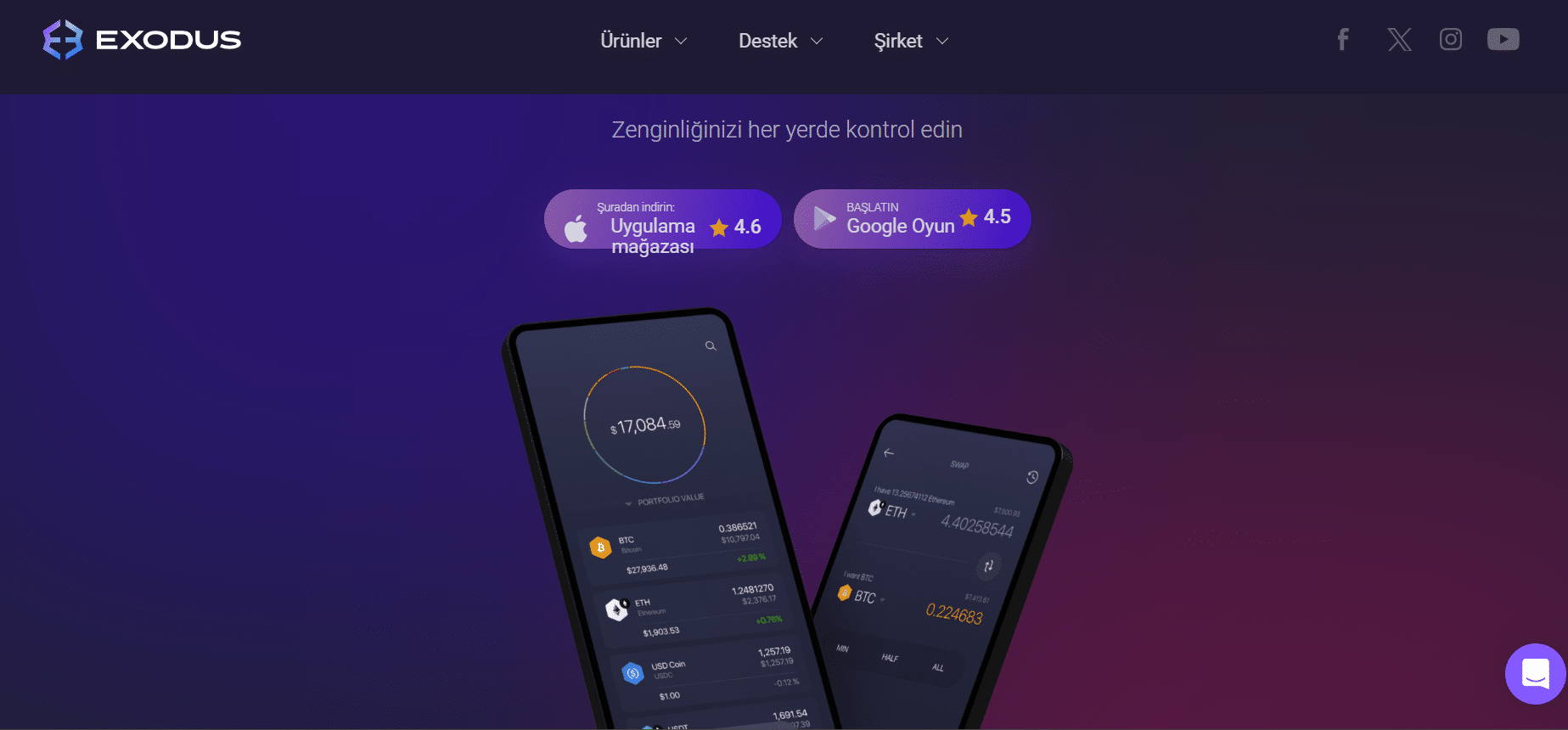 exodus - en iyi bitcoin cüzdanları