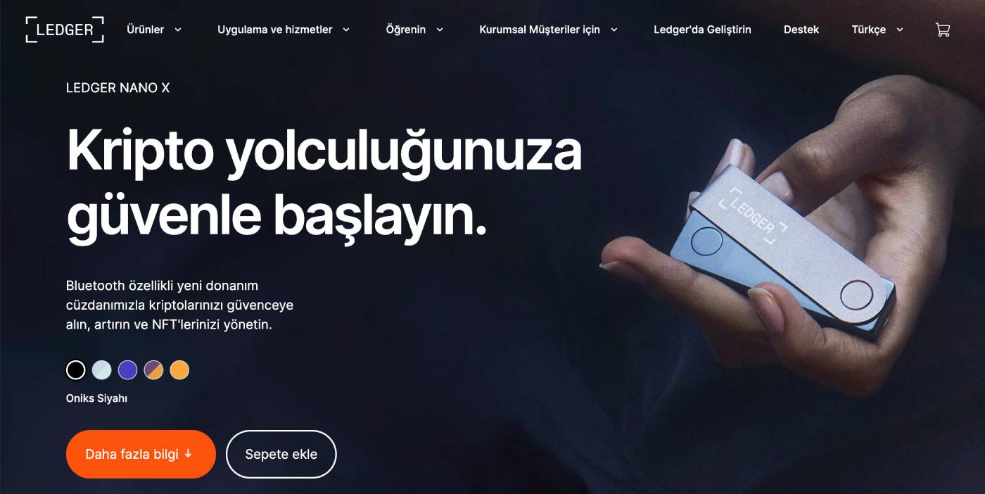 Ledger Nano X - En İyi Cardano Cüzdanları