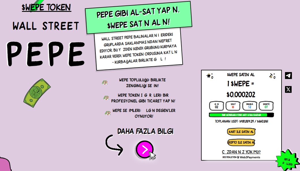 wall street pepe -En çok aratılan kripto paralar