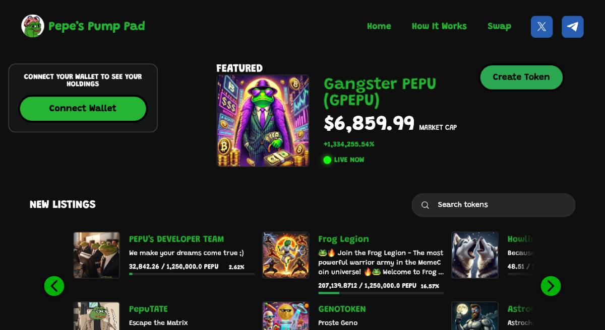 Pepe Pump Pad Pepe Unchained