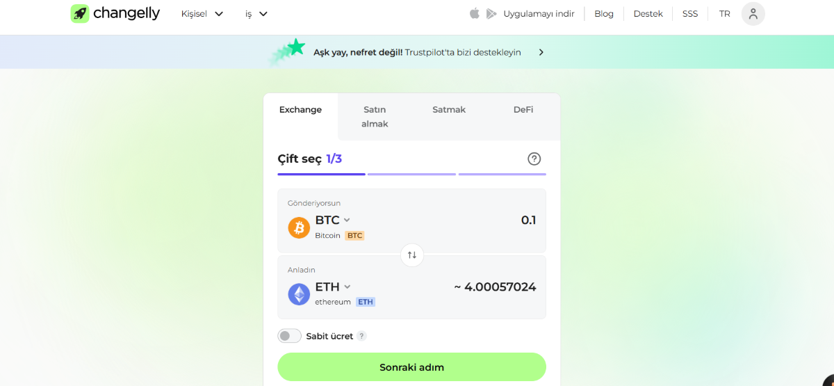 changelley - en iyi dex borsası