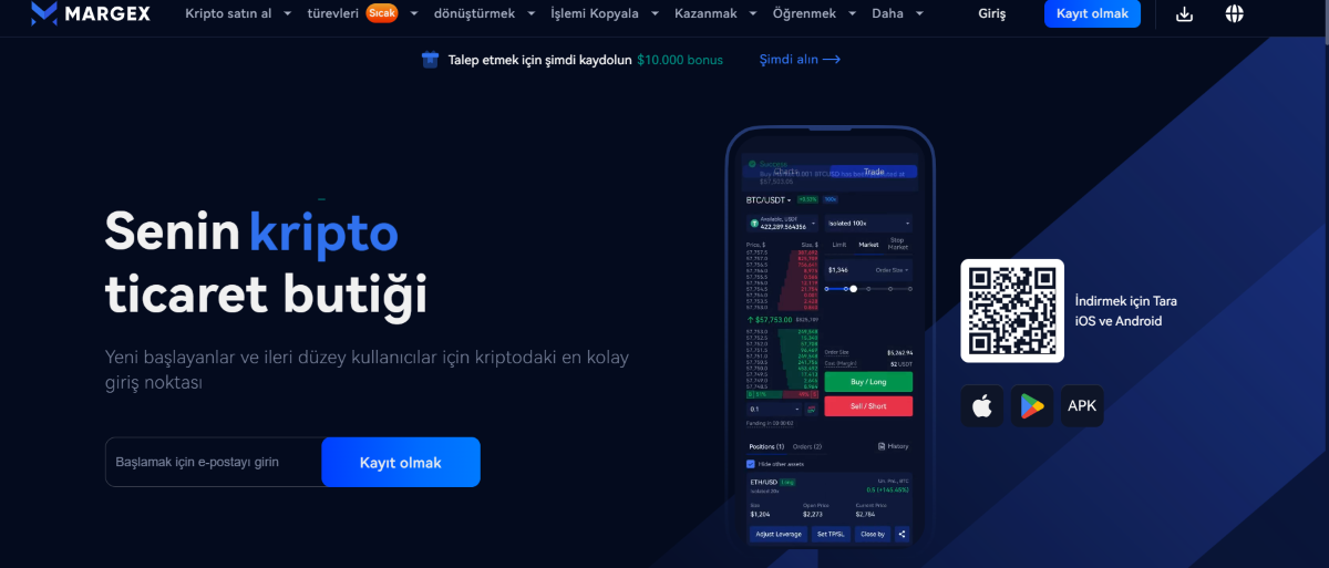 margex - kyc istemeyen kripto para borsaları