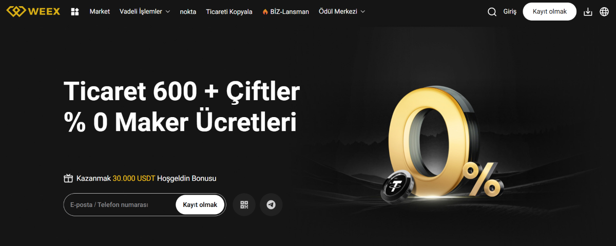 weex - kyc istemeyen kripto para borsası