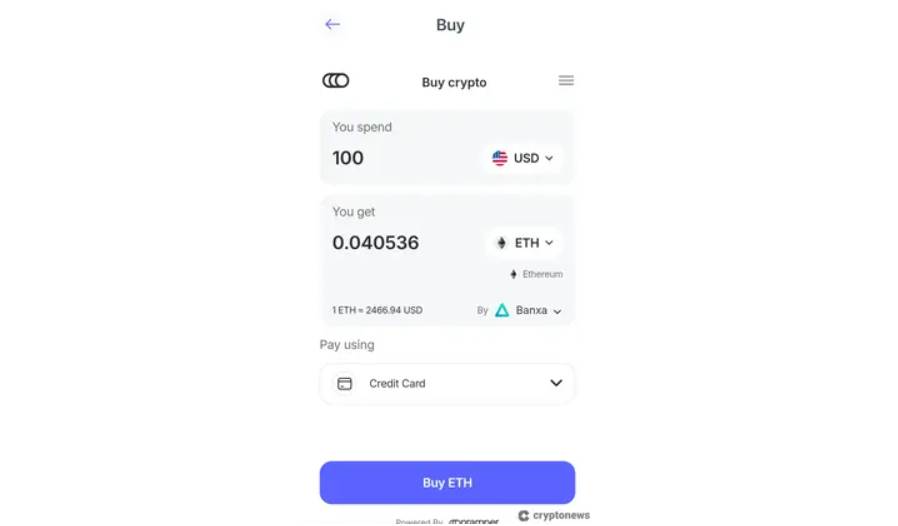 Kripto cüzdanına fon yükleme süreci