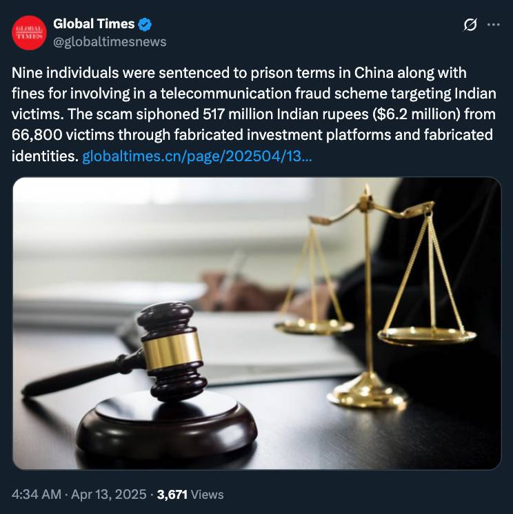 Global Times kripto saldırısı Twitter