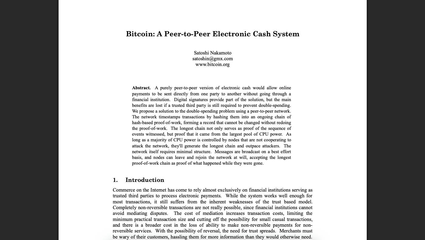Bitcoin Whitepaper